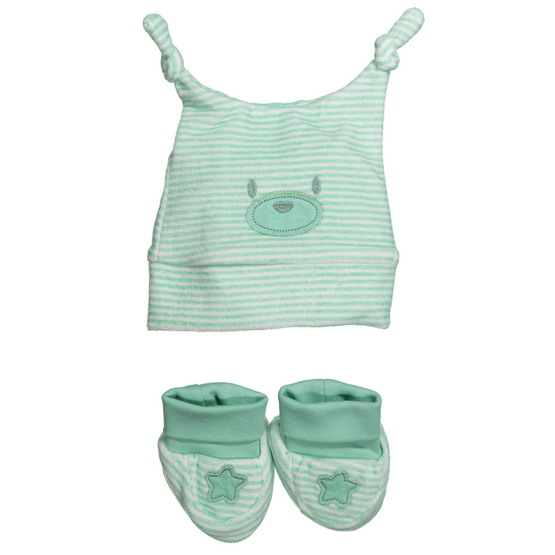 Junior FRACO Baby Essentials Hat & Booties Set