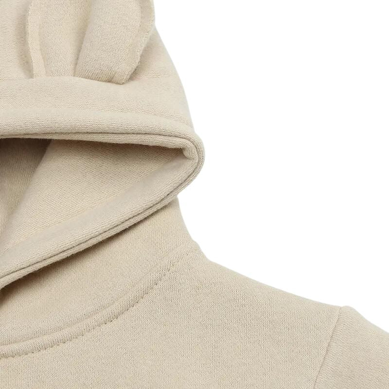 BEIGE TEDDY BEAR HOODIE