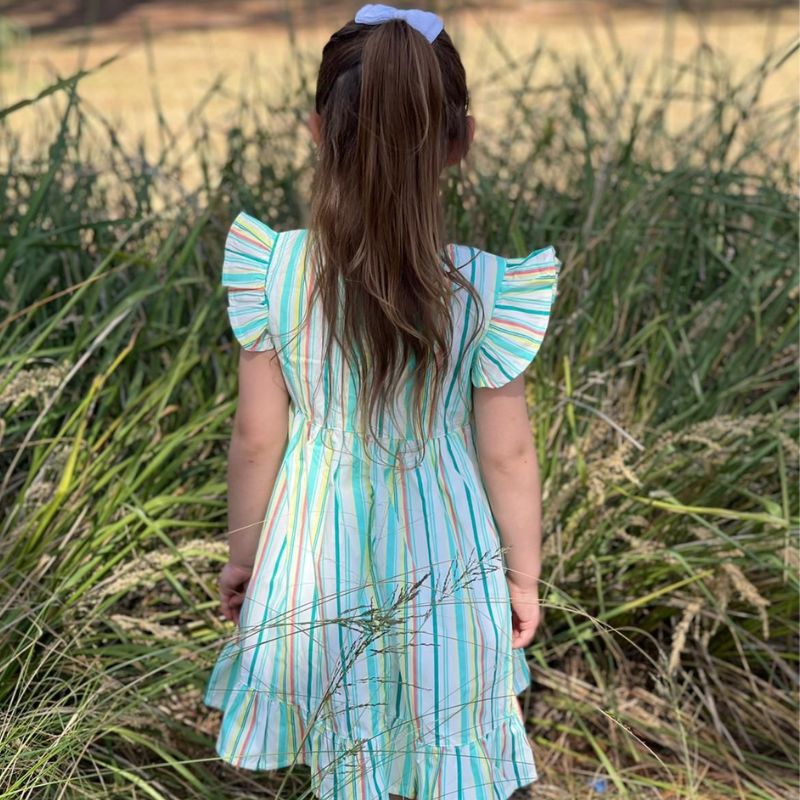 Junior FRACO Eden Striped Dress back view