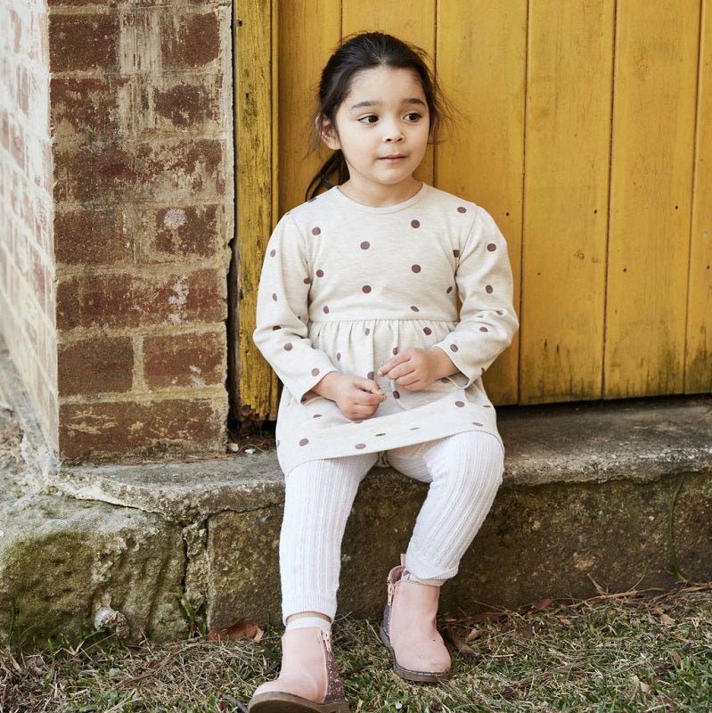 Junior FRACO Ellie Polka Dot Dress Front View