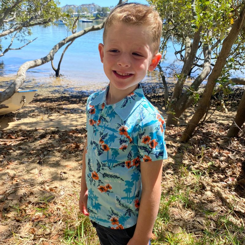 Junior FRACO Koa Beach Print Shirt