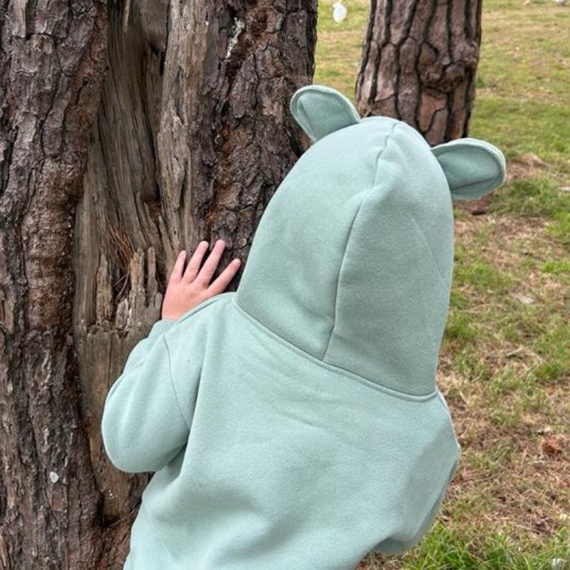 Green teddy clearance hoodie